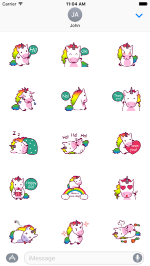 Rainbow Unicorn Cute Sticker(圖1)-速報App