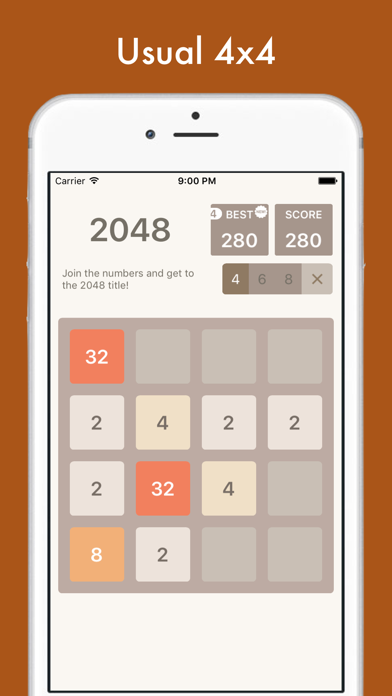 2048 Multi - 8x8, 6x6, 4x4 tiles in one app! screenshot 3