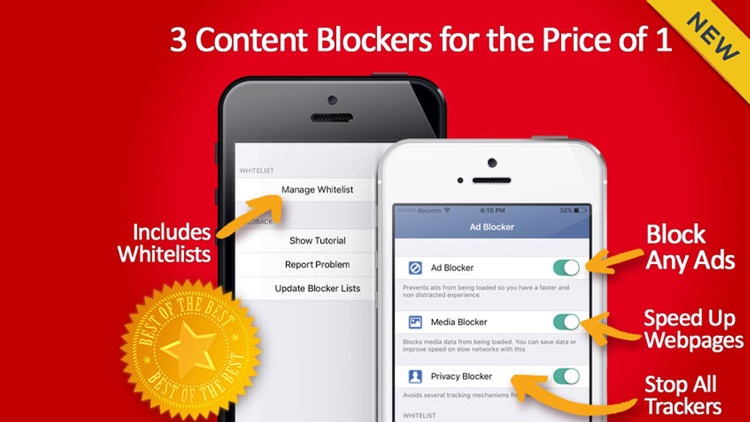 Ads Blocker - Blocks Ads,Content,Privacy Trackers