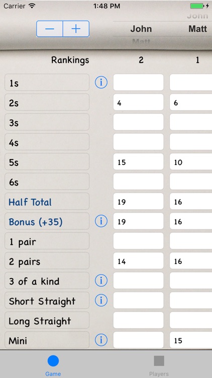 Yahtzee Score