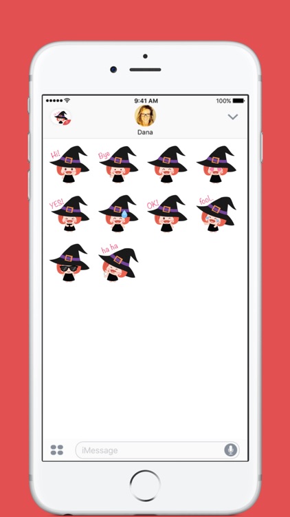 Wikie The Witch stickers by Linh for iMessage