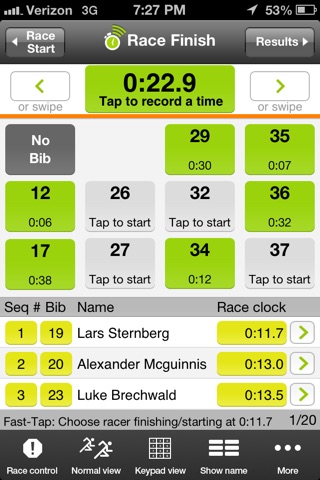 Webscorer Race Timer screenshot 3