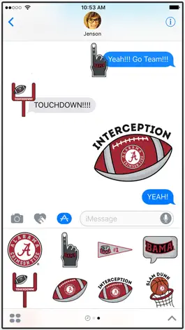 Game screenshot Alabama Crimson Tide Stickers for iMessage apk