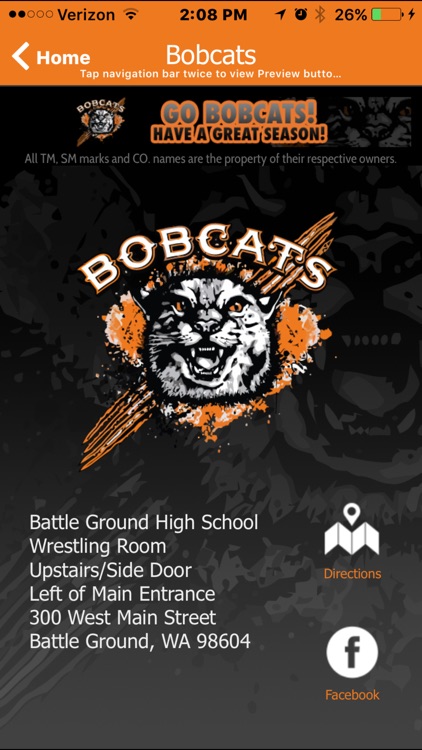 North County Bobcats Wrestling app