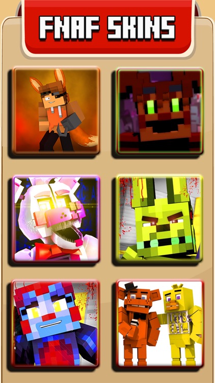 FNAF Skins for Minecraft PE ( Pocket Edition )
