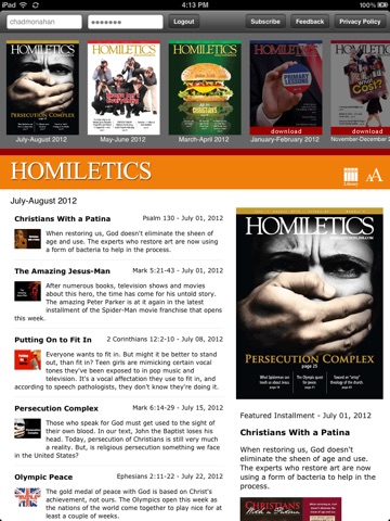 Homiletics for iPad screenshot 2