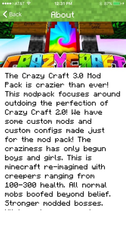CRAZY CRAFT MOD EDITION FOR MINECRAFT PC GAME MODE