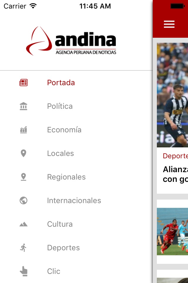 Agencia Andina screenshot 2