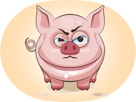 HIGH QUALITY ADORABLE PIG EMOJI STICKERS