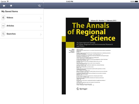 The Annals of Regional Science screenshot 3