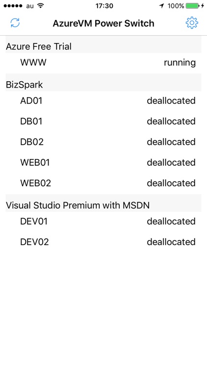 AzureVM Power Switch