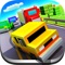 Drive various type of pixel car through the busy highway traffic, Go as far as you can and travel long distance
