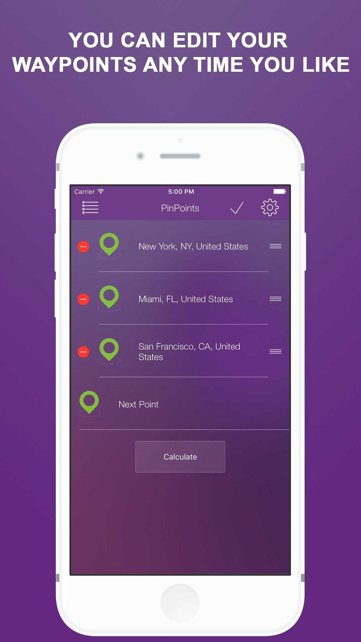 Screenshot do app Pin Points - Flight, Driving Distance Calculator