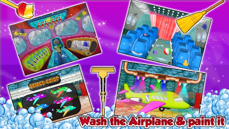 Airplane Wash Salon – Cleanup, design & decorate aeroplane in this washing game screenshot-3