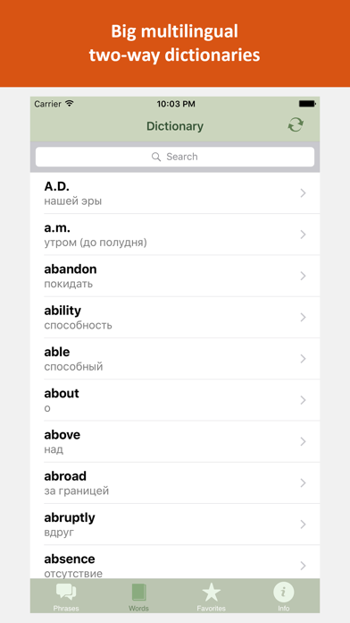 Big Book russian-english phrasebook Screenshot 4