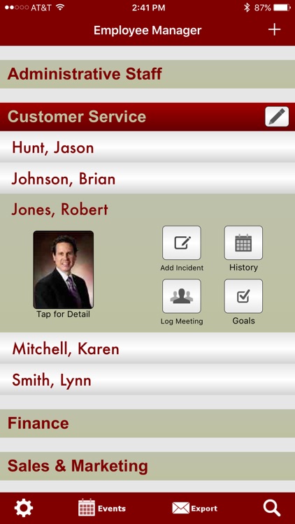 Employee Manager: Goal and Incident Tracking