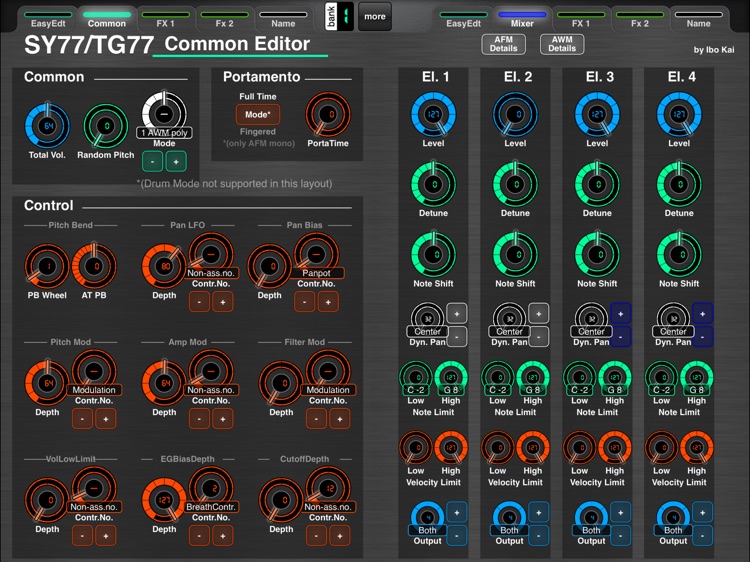 MD77: Voice Editor for Yamaha SY77/TG77 by Ibo Kai