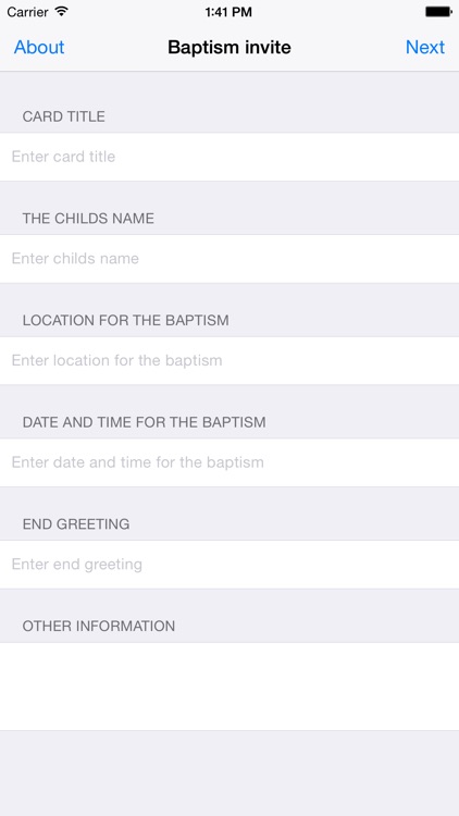 Baptism invite