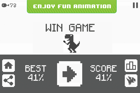 Jura Runner - The Jumping Chrome Dinosaur Game screenshot 4