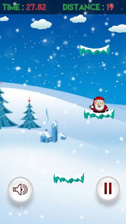 Christmas Santa Jump With Snow
