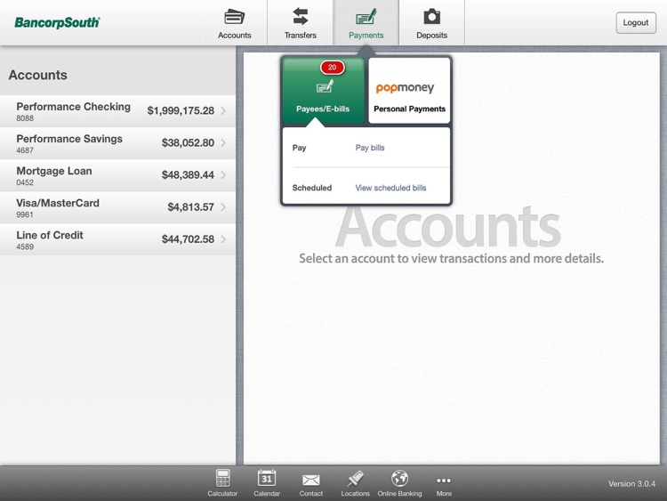 BancorpSouth Mobile for iPad screenshot-3
