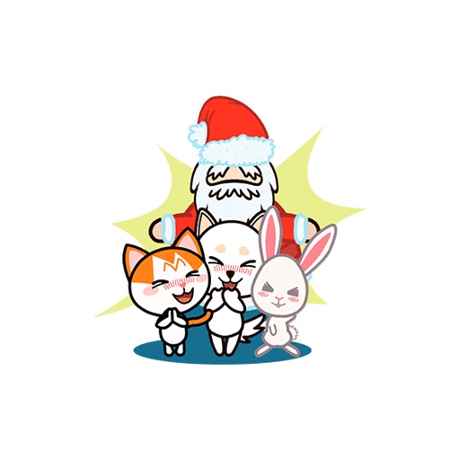 Santa & His Pet Friends - Christmas Time Stickers