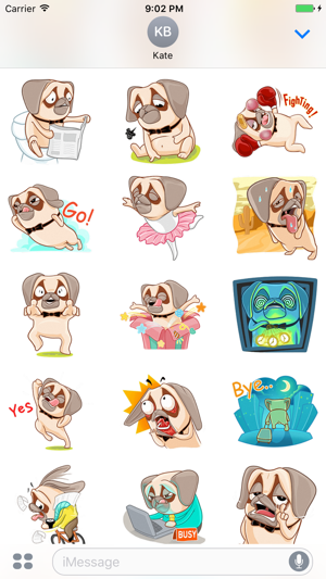 Crazy Pug - Cute dog stickers for iMessage(圖2)-速報App