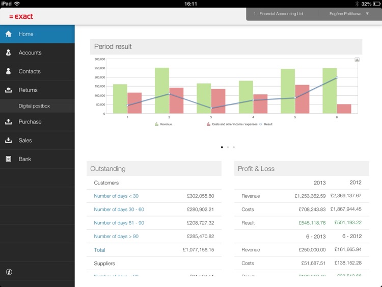 Exact Online for iPad