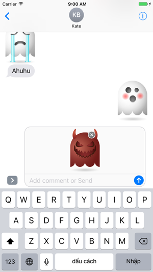 Happy Ghost emojis for Halloween - Fx Sticker(圖3)-速報App