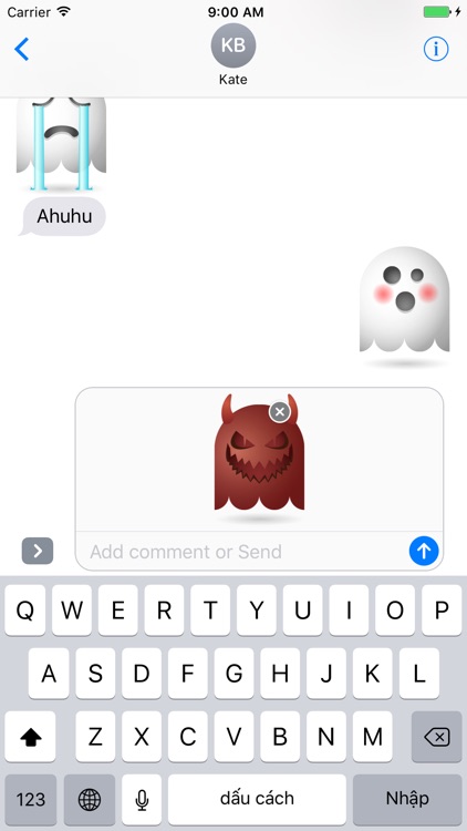 Happy Ghost emojis for Halloween - Fx Sticker