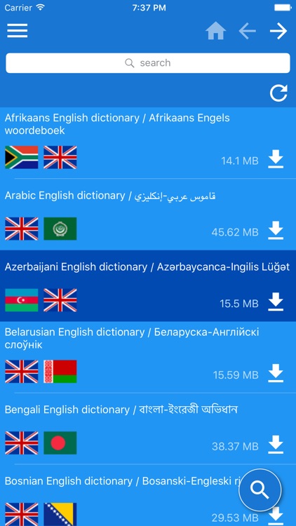 English Multilingual dictionary