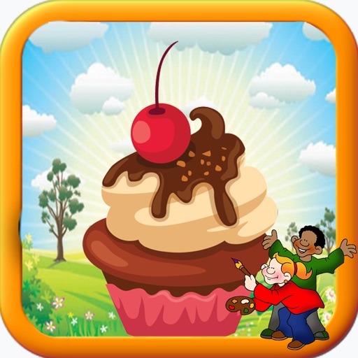 Kids Game Cake Coloring Version Icon