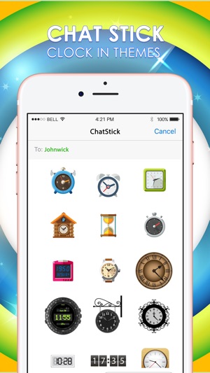 Clock Emoji icon Sticker Keyboard Themes ChatStick(圖1)-速報App