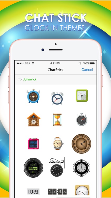 Clock Emoji icon Sticker Keyboard Themes ChatStick