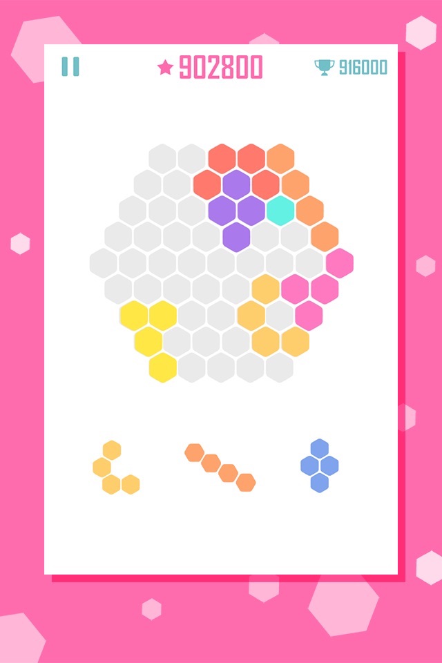 Hex Cells Classic Hexagon Matching Puzzle screenshot 2