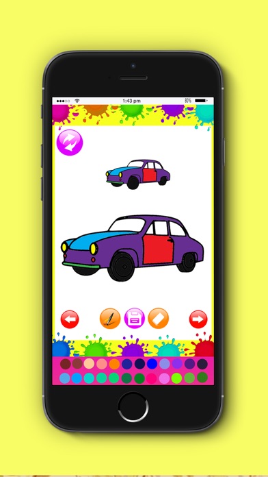How to cancel & delete Cars Colouringbook -Kids Educational Coloring Game from iphone & ipad 3