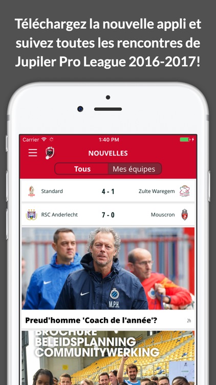 Jupiler Pro League - official app