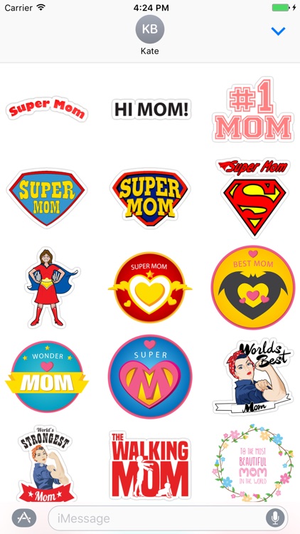 I love my Mom - stickers for iMessage