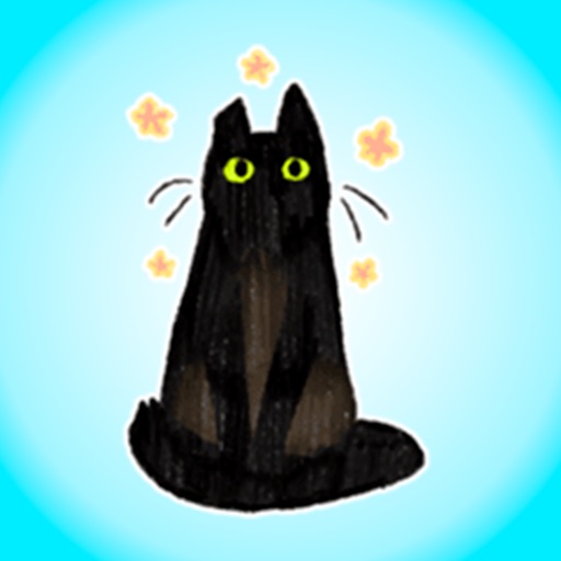 Black Lazy Cat • Stickers & Emojis icon