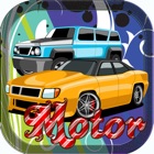 Motor Cars & Truck Color Puzzle Match Skills Quiz
