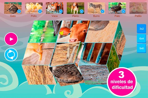 Smart Cubes: farm animals puzzle game for kids screenshot 3