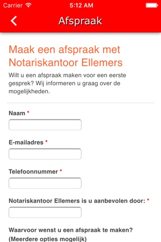 Notariskantoor Ellemers screenshot 3