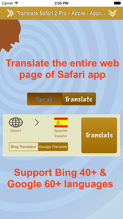 Translate 2 for Safari - Translate & Speak Web Screenshot 2