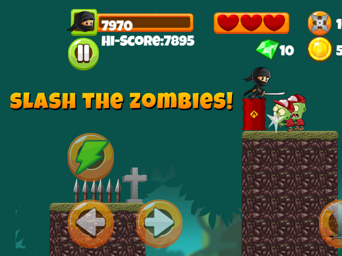 Ninja Kid vs Zombies - 8 Bit Retro Game