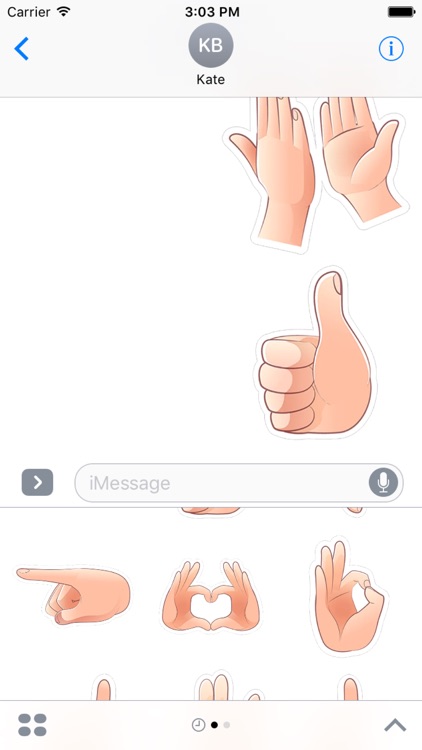 Hand Sign Stickers for iMessage screenshot-4