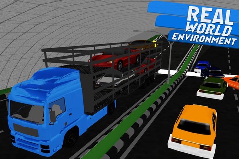 Car Transporter 3D Simulator - 3D trucker simulation and parking game screenshot 2