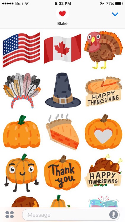 Thanksgiving Day Stickers Pack