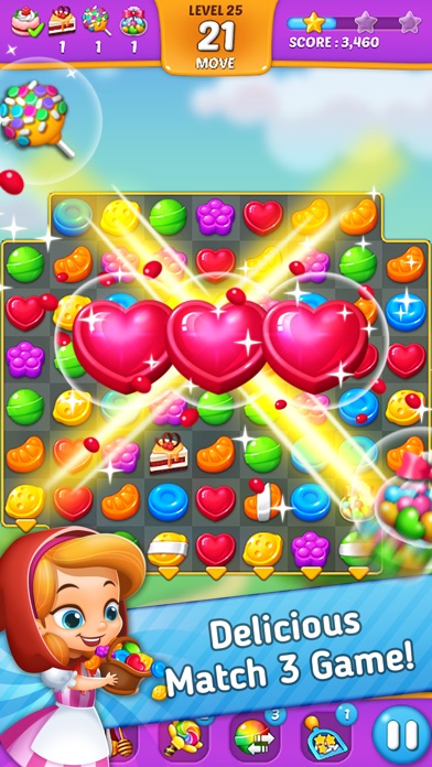 LOLLIPOP: SWEET TASTE MATCH3 1.7.7 IOS GAME GIẢI TRÍ LOLLIPOP: SWEET TASTE MATCH3 1.7.7 IOS