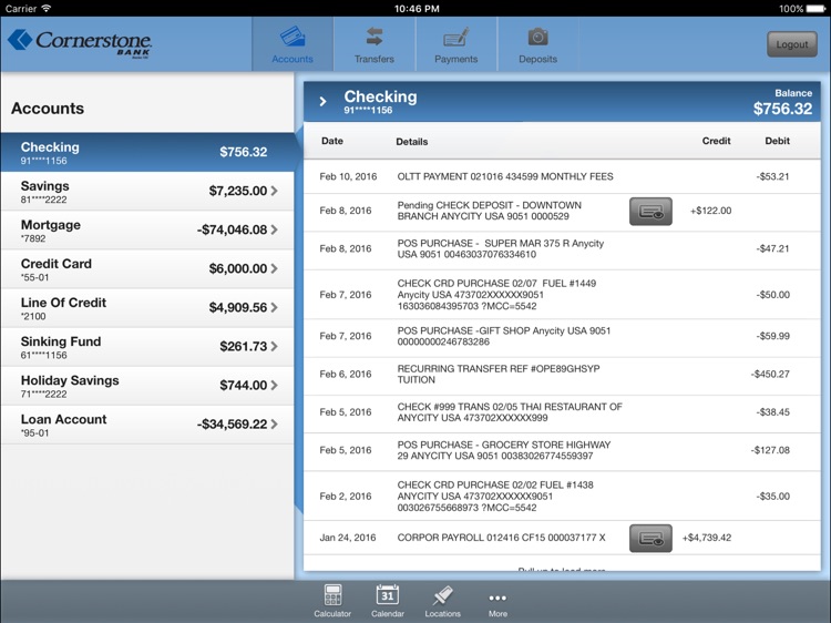 Cornerstone Bank (NE) for iPad