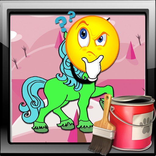 Coloring Pages Little Unicorn Version Icon